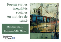 Affiche du Forum su les inégalités sociales en matière de santé
