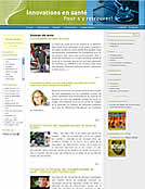 Page Web Chaire de recherche du Canada sur les innovations en santé